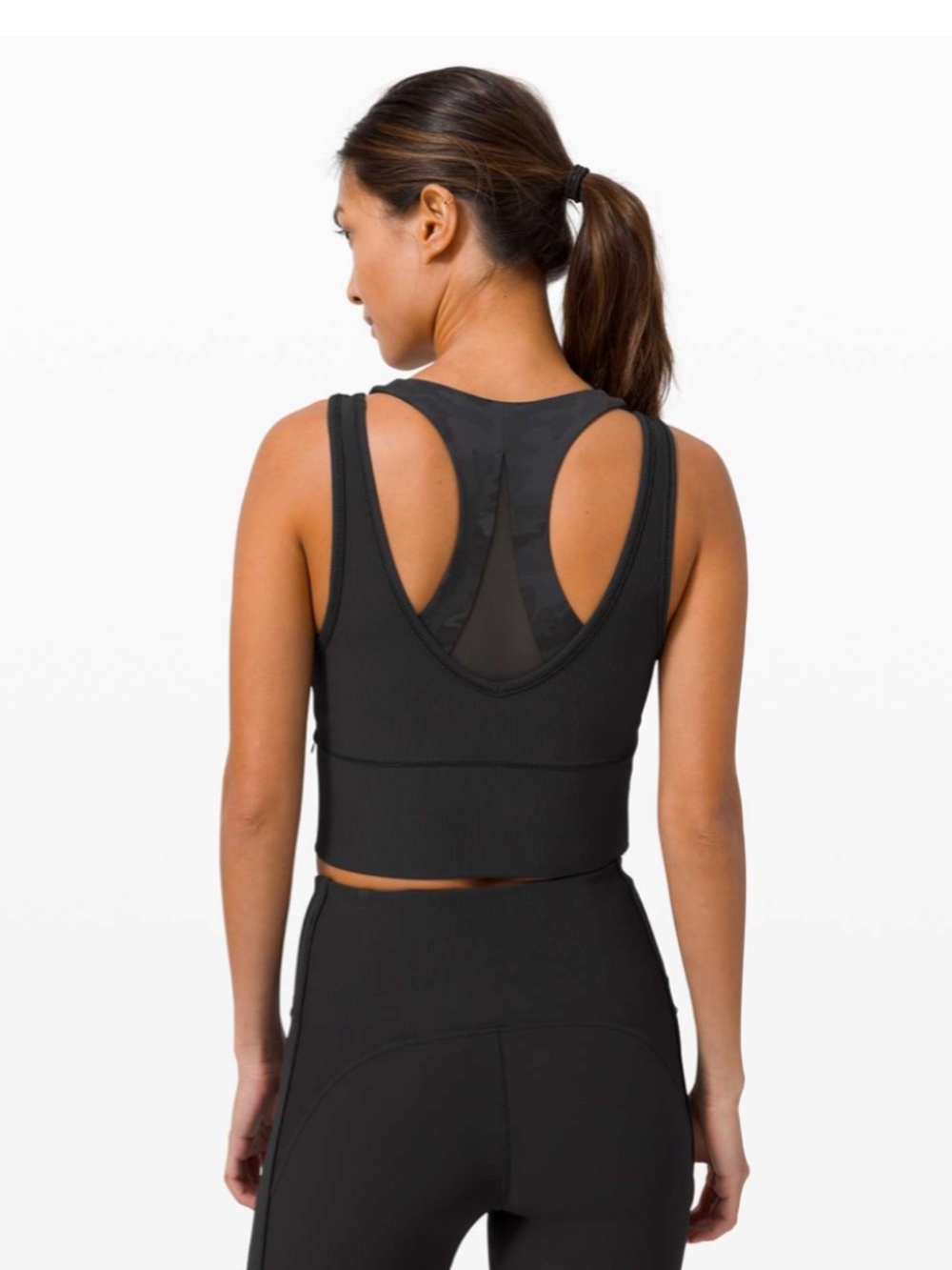 Lululemon Power Pivot Tank Rib Align High Rise Ribbed Shorts Set Black - Picture 11 of 12